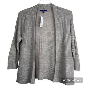 NWT Apt 9 Sz XL Gray Long Sleeve Sweater Open Front Cardigan